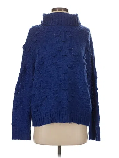 Pre-owned John & Jenn Turtleneck Sweater In Blue