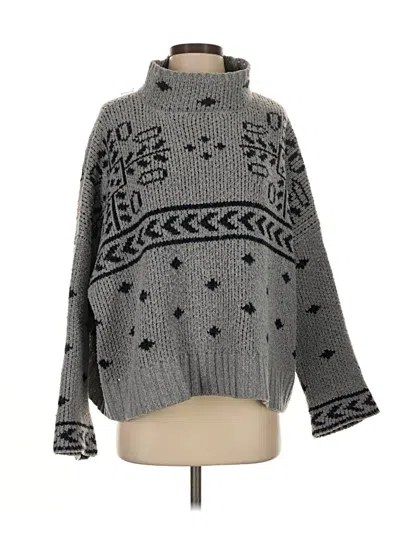 Pre-owned John & Jenn Turtleneck Sweater In Gray