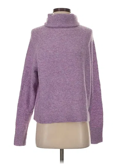 Pre-owned John & Jenn Turtleneck Sweater In Purple