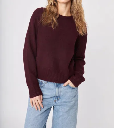 John & Jenn Wilfred Crew Neck Sweater In Merlot In Brown