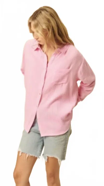 John & Jenn Wyatt Button Down In Orchid In Pink