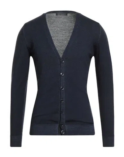 John Barritt Man Cardigan Midnight Blue Size S Wool