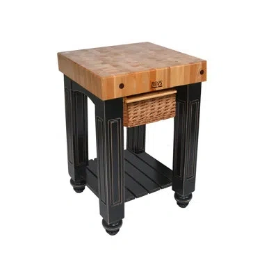 John Boos American Heritage Gathering Prep Table In Caviar Black