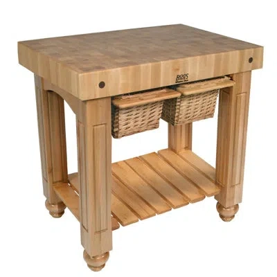 John Boos American Heritage Gathering Prep Table In Natural Maple