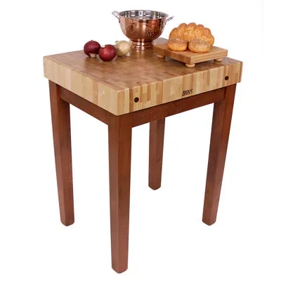 John Boos American Heritage Prep Table Wood In Warm Cherry