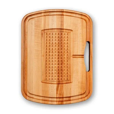 John Boos Block Reversible Wood Carving Board With Juice Groove & Tray, Maple