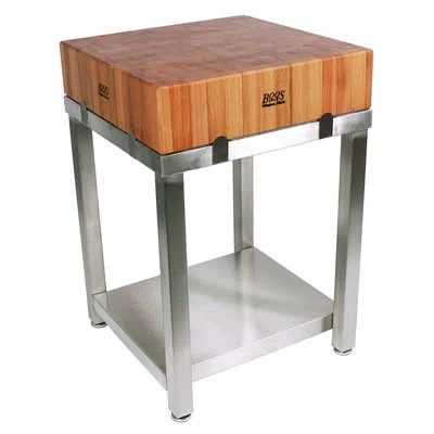 John Boos Cucina Laforza Prep Table With Butcher Block In Silver
