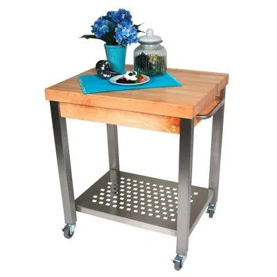 John Boos Cucina Technica Prep Table With Maple Top In Metal