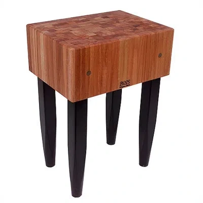 John Boos Rouge Et Noir Le Bloc Prep Table With Butcher Block Top In Standard Varnique
