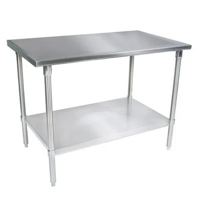 John Boos Stallion Flat Top Prep Table In Silver