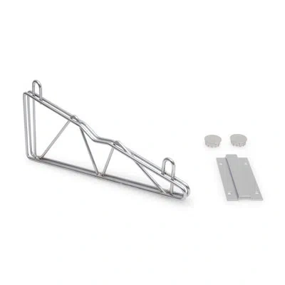 John Boos Wire Shelving Single Wall Bracket In Chrome Plated