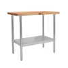 John Boos Wood Work Table With Undershelf