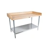 John Boos Wood Work Table With Undershelf