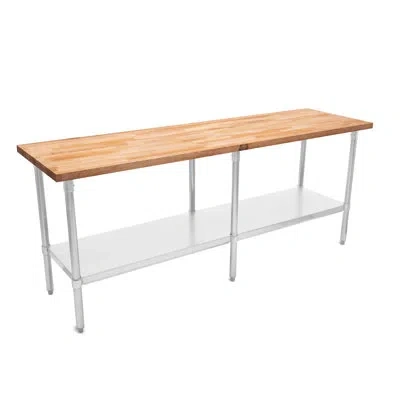 John Boos Wood Work Table With Undershelf