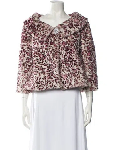 Pre-owned John Carlisle Animal Print Fur Jacket In Multi