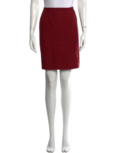 Pre-owned John Carlisle Lambswool Mini Skirt In Red