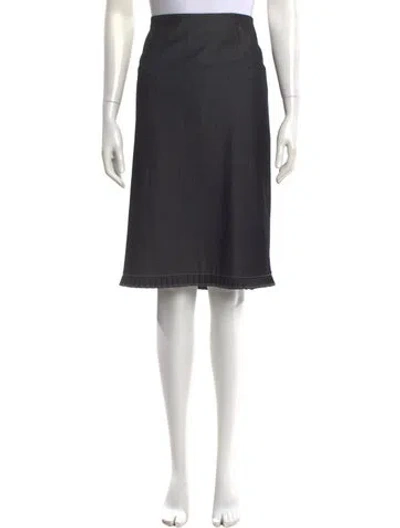 Pre-owned John Carlisle Midi Length Skirt In Gray