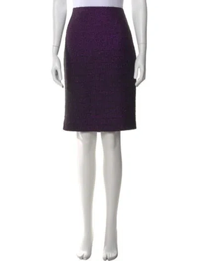 Pre-owned John Carlisle Patterned Knee-length Skirt In Purple
