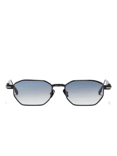 John Dalia Axel Geometric-frame Sunglasses In Black