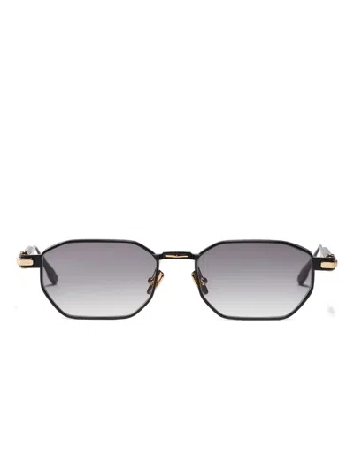 John Dalia Axel Geometric-frame Sunglasses In Black
