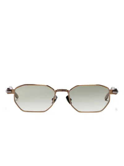 John Dalia Axel Geometric-frame Sunglasses In Brown