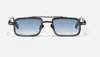 John Dalia Danec426 Rectangle-frame Sunglasses In Black
