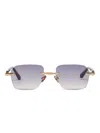 John Dalia Dwayne Rimless Sunglasses In Gold