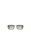 John Dalia Rectangle Sunglasses In Brown