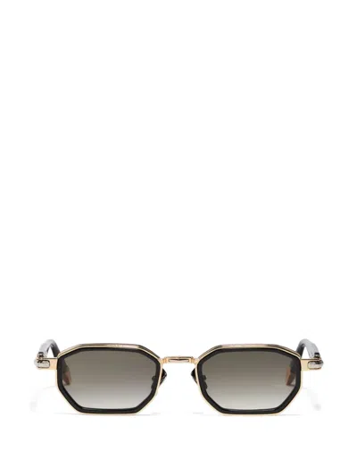 John Dalia Geometric Frame Sunglasses In Black