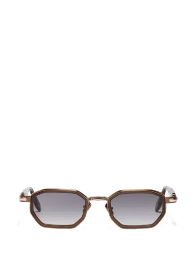John Dalia Geometric Sunglasses In Brown