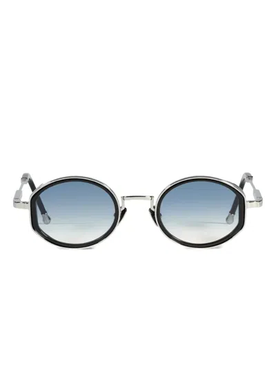 John Dalia Jared Round-frame Sunglasses In Black