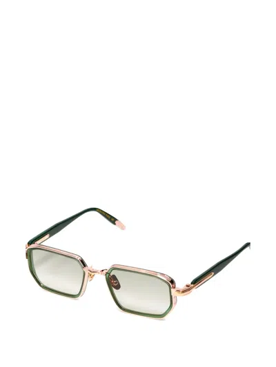 John Dalia Miles Geometric Sunglasses In Green