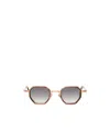 John Dalia Octagonal Sunglasses In Gray