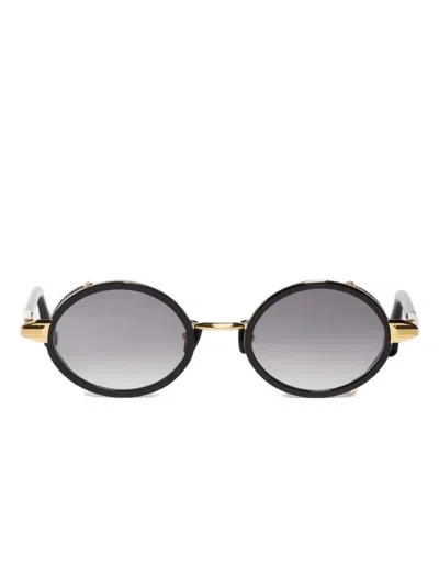 John Dalia Oval-frame Sunglasses In Black