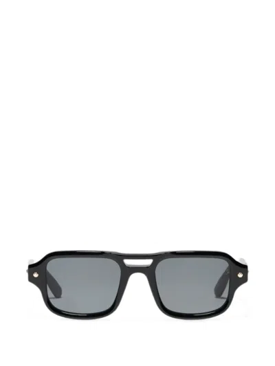 John Dalia P14 Geometric-frame Sunglasses In Black
