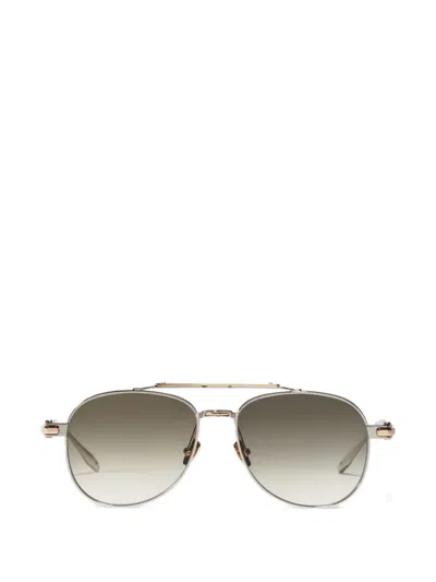 John Dalia Pilot Sunglasses In Silver