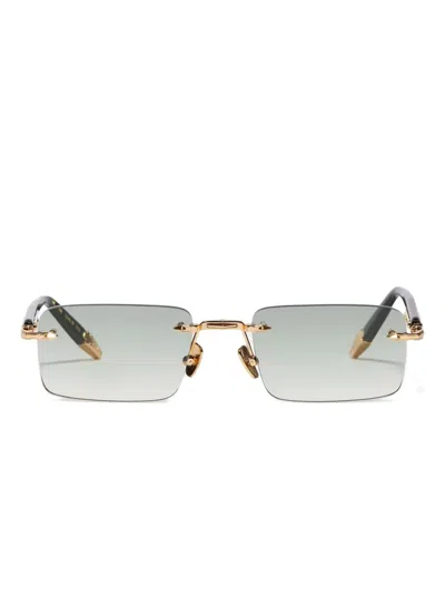John Dalia R01 Square-frame Sunglasses In Gold