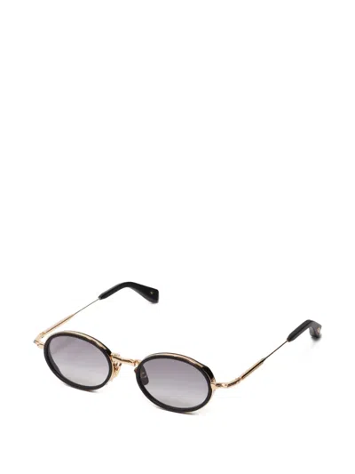 John Dalia Round-frame Sunglasses In Black