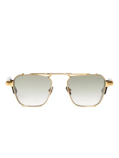 John Dalia Scotty Geometric Sunglasses In Gold