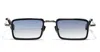 John Dalia Pierce Rectangle-frame Sunglasses In Black