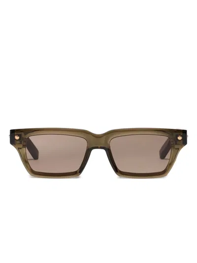 John Dalia Tinted Lenses Sunglasses In Brown