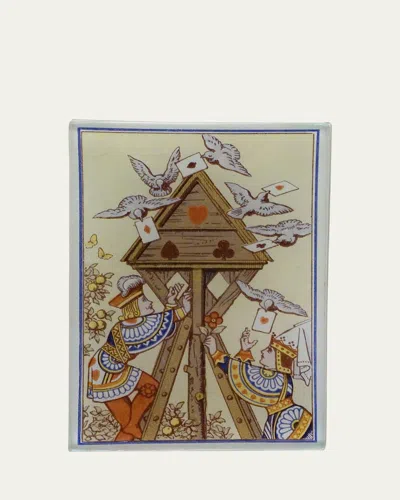 John Derian Bird House (card Back) Trinket Tray, 3.5" X 5"