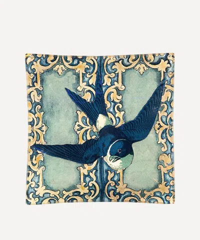 John Derian Blue Swallow Vide Poche Tray