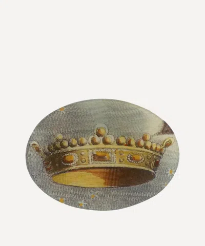 John Derian Crown Oval Plate
