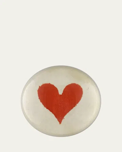 John Derian Heart Dome Paperweight In Multi