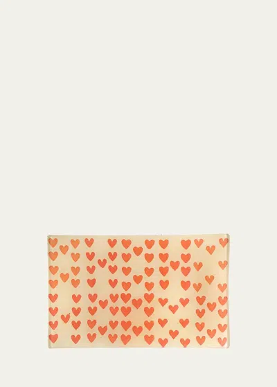 John Derian Heart Rows Decorative Tray In Multi