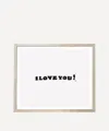 John Derian Hugo Guinness I Love You Unframed Print