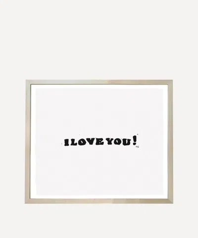 John Derian Hugo Guinness I Love You Unframed Print