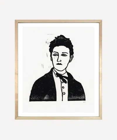 John Derian Hugo Guinness Rimbaud Poet Linocut Unframed Print