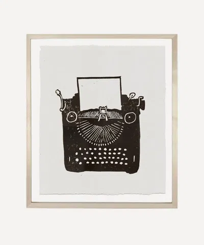 John Derian Hugo Guinness Typewriter Linocut Unframed Print
